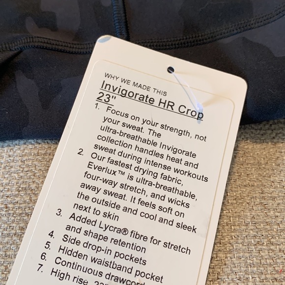 BNWT Lululemon Invigorate HR Crop 23” - Picture 2 of 3